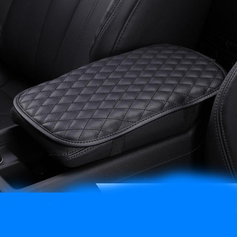 Car Simple Solid Color Leather Armrest Box Cover